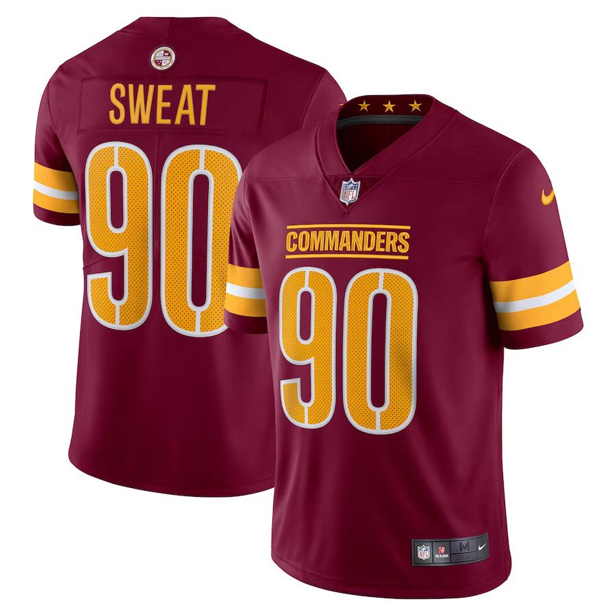 Men Washington Commanders #90 Montez Sweat Nike Burgundy Vapor Limited NFL Jersey->washington commanders->NFL Jersey